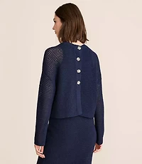 Lou & Grey Reversible Mesh Sweater