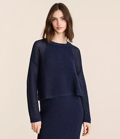 Lou & Grey Reversible Mesh Sweater