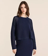 Lou & Grey Reversible Mesh Sweater