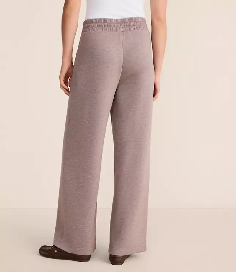 Petite Lou & Grey Heathered Scubasoft Wide Leg Sweatpants