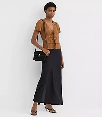Petite Sheer Overlay Maxi Skirt