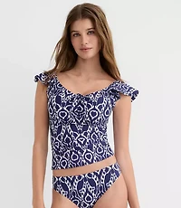 LOFT Beach Ikat Tie Tankini Top