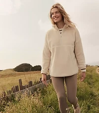 Haven Well Within Faux Sherpa Half Zip Pullover