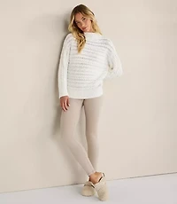 Haven Well Within Organic Cotton Horizontal Cable Funnel Neck Sweater