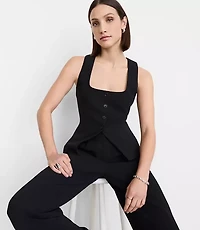 Petite LOFT Versa Crepe Drape Tank Vest