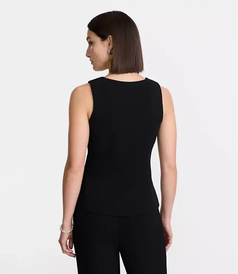 Petite LOFT Versa Crepe Drape Tank Vest