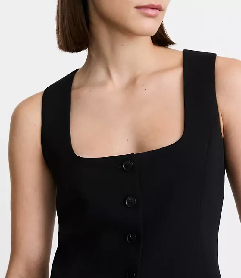 Petite LOFT Versa Crepe Drape Tank Vest