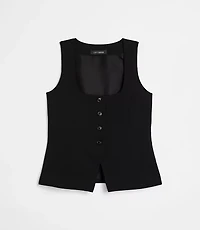 Petite LOFT Versa Crepe Drape Tank Vest