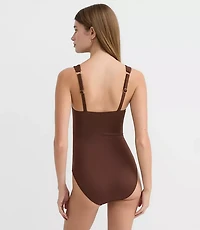 LOFT Beach Ruched Underwire One Piece Swimsuit