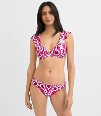 LOFT Beach Ikat Ruffle Bikini Top