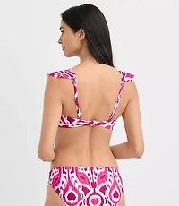 LOFT Beach Ikat Ruffle Bikini Top