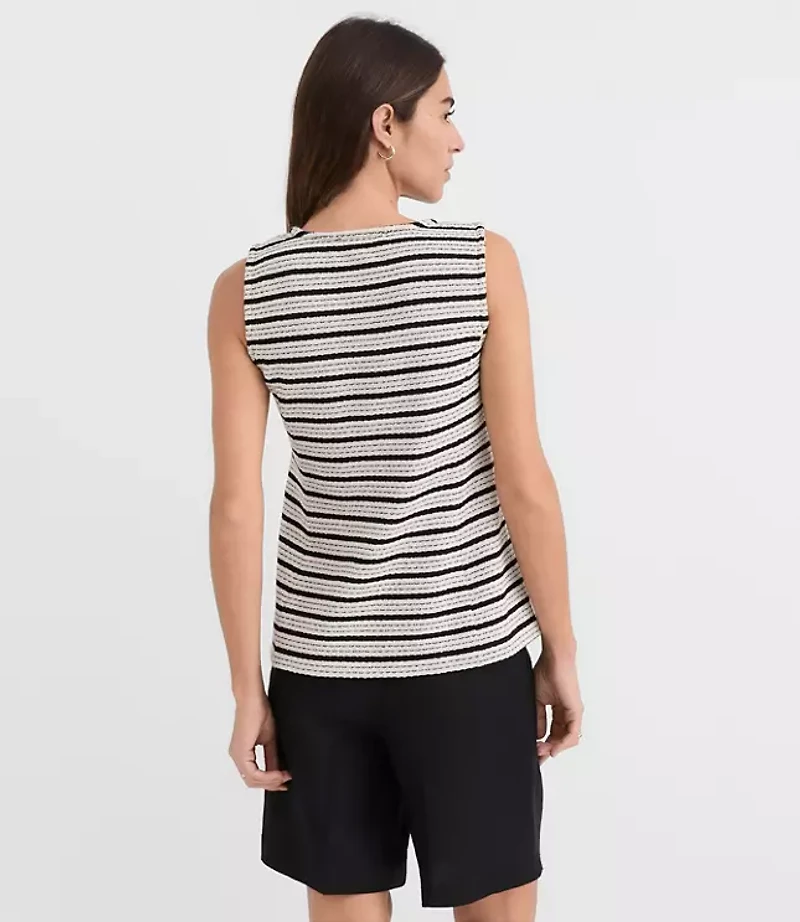 Stripe Textured Knit Vest