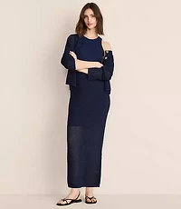 Petite Lou & Grey Mesh Stitch Maxi Sweater Skirt