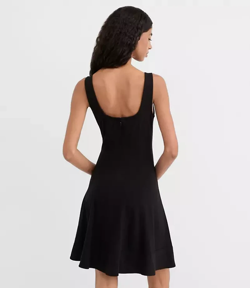Ponte Seamed Mini Dress