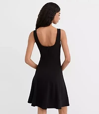 Ponte Seamed Mini Dress