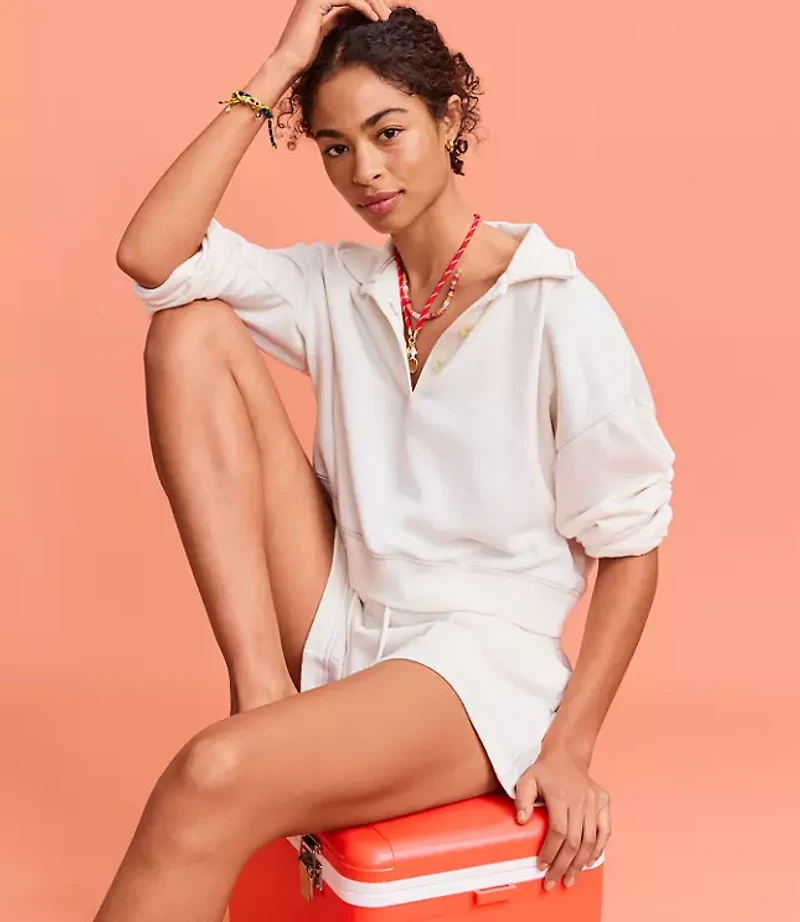 Petite Lou & Grey Terrysoft Polo Top