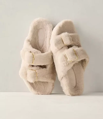 Haven Well Within Faux Fur Buckle Molded Slippers