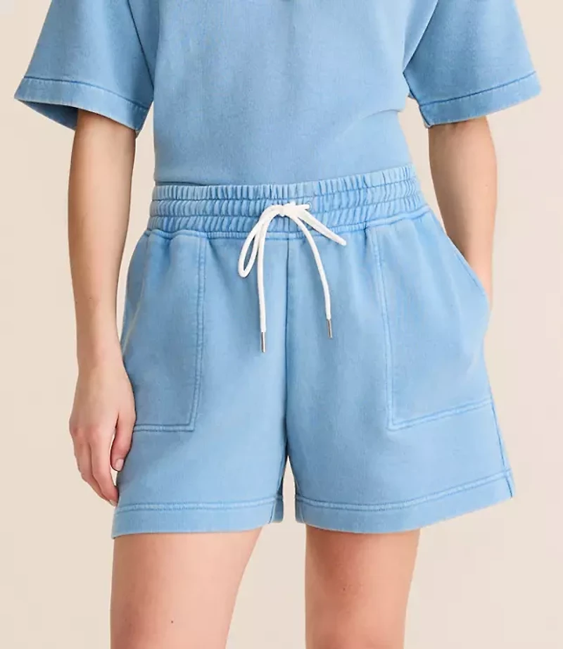 Petite Lou & Grey Denim Washed Terrysoft Shorts