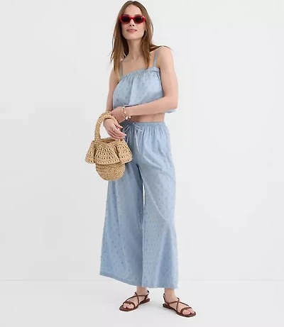 LOFT Beach Clip Dot Pants