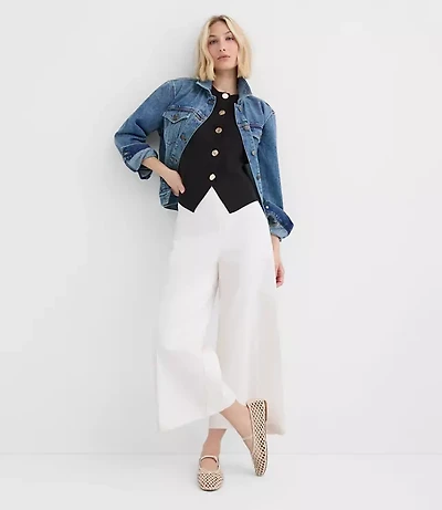 Darted Side Zip Culottes