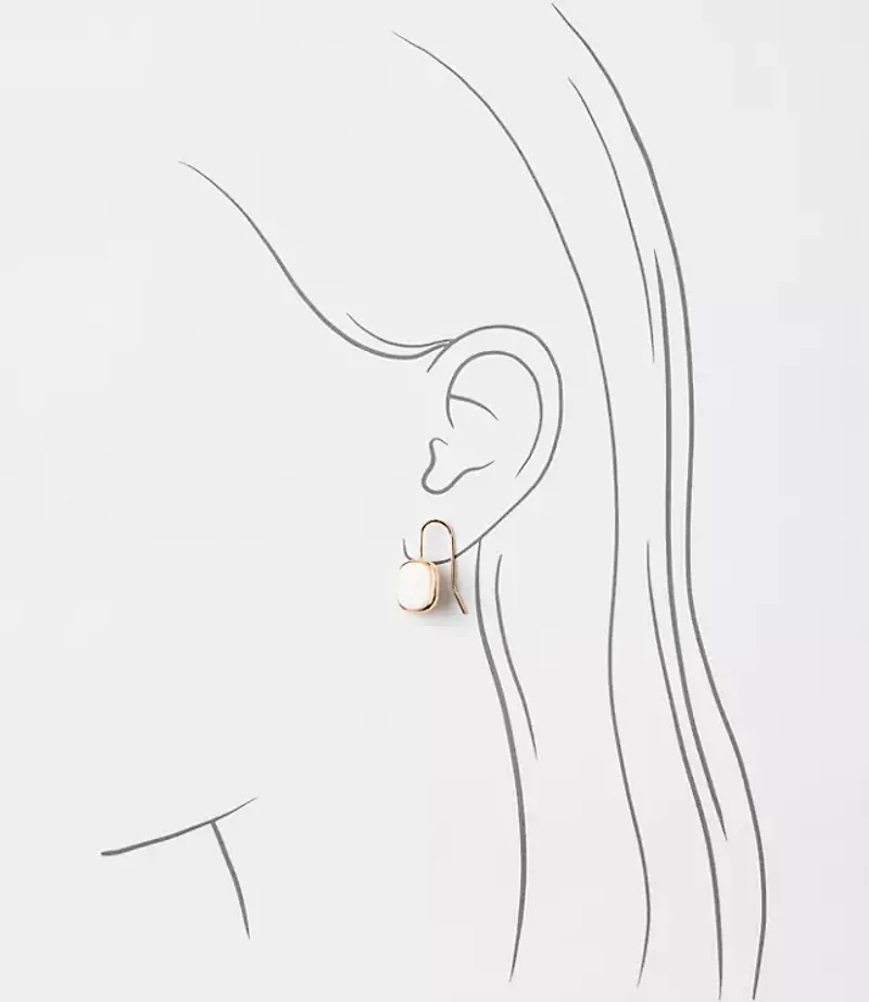 Mother Of Pearl Square Earrings