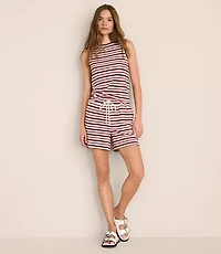 Lou & Grey Striped Crochet Shorts