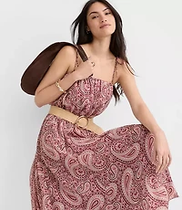 Petite Paisley Tie Strap Bubble Maxi Dress