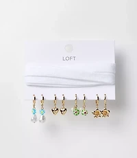 Pearlized Floral Shoe Charm Set