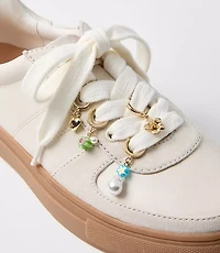 Pearlized Floral Shoe Charm Set