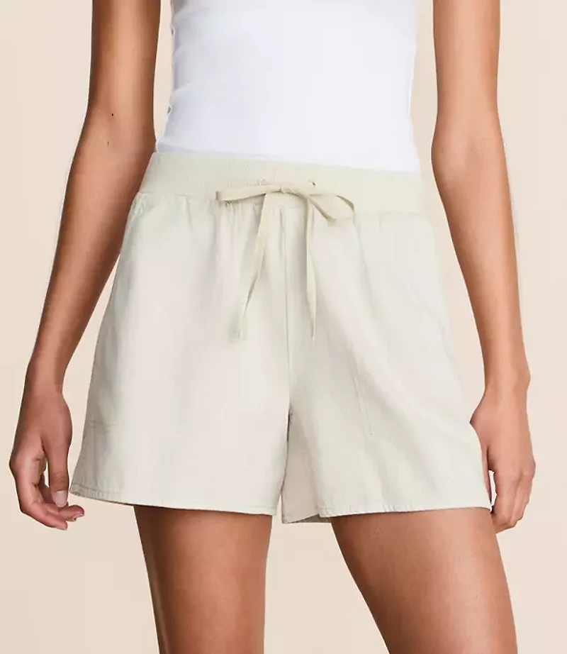 Petite Lou & Grey Washed Twill Shorts