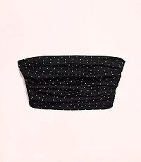 Lately Dotted Poplin Strapless Top