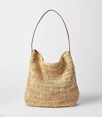 Raffia Bucket Bag