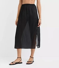 LOFT Beach Sheer Midi Skirt