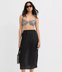 LOFT Beach Sheer Midi Skirt