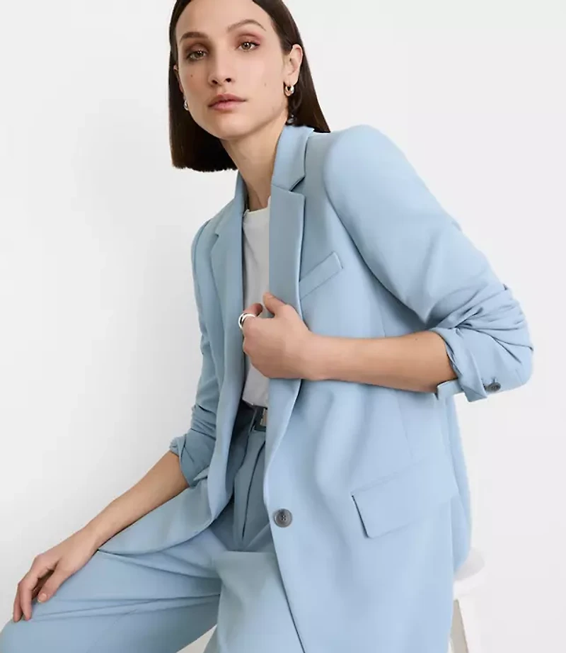 LOFT Versa Crepe Drape Relaxed Blazer