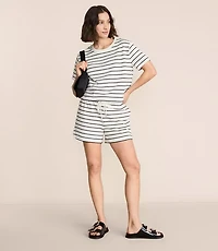 Lou & Grey Striped Jacquard Rounded Hem Shorts