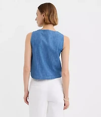 Chambray Bow Vest Top