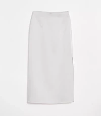 Petite LOFT Versa Satin Column Midi Skirt