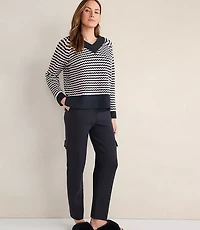 Haven Well Within Organic Cotton Blend Two-Tone V-Neck Sweater