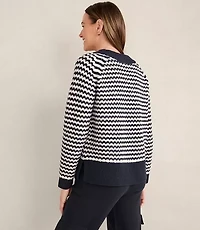 Haven Well Within Organic Cotton Blend Two-Tone V-Neck Sweater