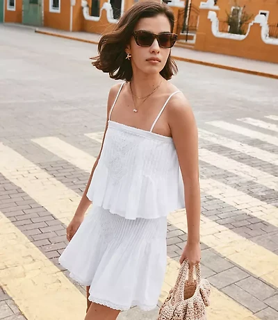 Lace Pintucked Cami