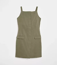 Petite LOFT Versa Pure Spun Apron Mini Pocket Dress