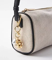 Pearlized Floral Bag Charm