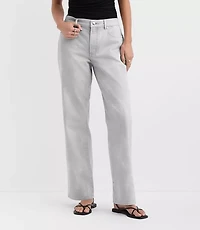 Rivete Tall Mid Rise Relaxed Straight Jeans Smokey Wash