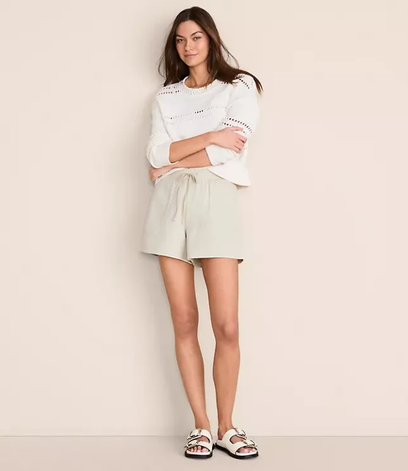 Petite Lou & Grey Pointelle Striped Sweater