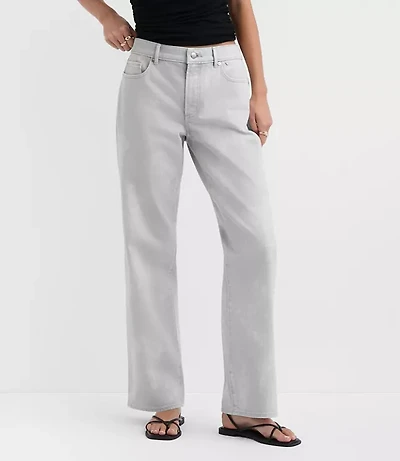 Rivete Curvy Mid Rise Relaxed Straight Jeans Smokey Wash