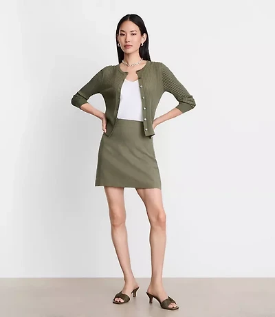 Petite LOFT Versa Ribbed Cardigan