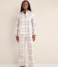 Haven Well Within Lightweight Flannel Frosted Plaid Pajama Top