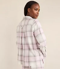 Haven Well Within Lightweight Flannel Frosted Plaid Pajama Top