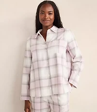 Haven Well Within Lightweight Flannel Frosted Plaid Pajama Top